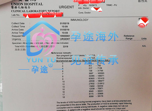 45岁L姐泰国试管婴儿+供卵自怀验孕成功!